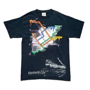 Evidence Clothing MontreAll-City T Shirt Black Canada Subway System